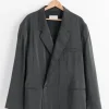 Soft Double Breasted Jacket in Dark Espresso