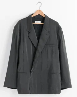 Soft Double Breasted Jacket in Dark Espresso