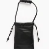 Soft Drawstring Pouch in Black