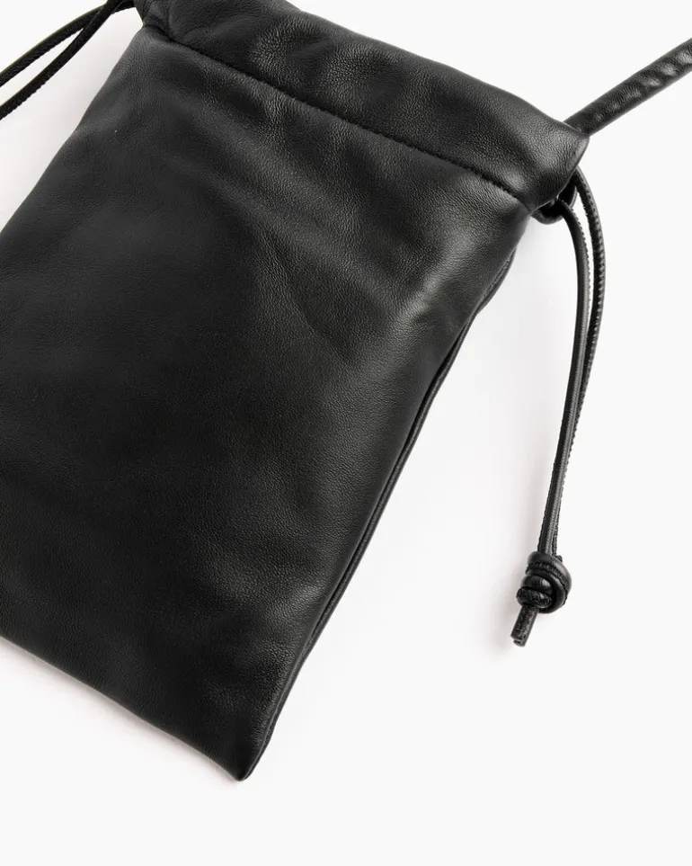 Soft Drawstring Pouch in Black