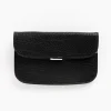 Soft Tab Card Holder Coin Purse in Black