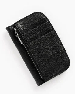 Soft Tab Card Holder Coin Purse in Black