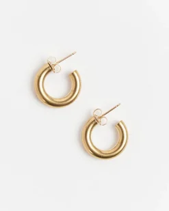 Solid Brass Mini Hoops