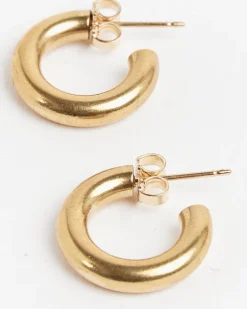 Solid Brass Mini Hoops