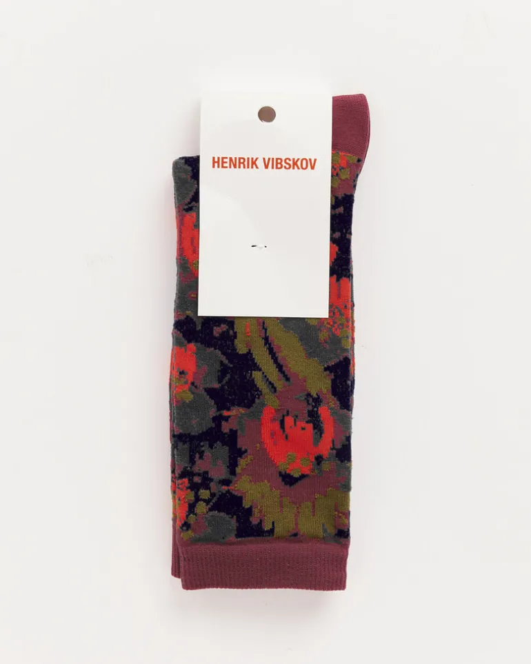 Spraycan Flowers Socks in Violet