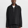 Stoll Zip Roll Neck in Black