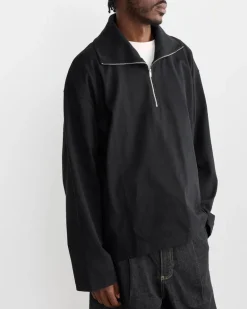 Stoll Zip Roll Neck in Black