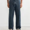 Straight Cut Jean in Blue Stripe