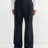 Straight Pants in Navy