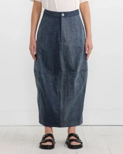 Structure Jean Skirt in Indigo