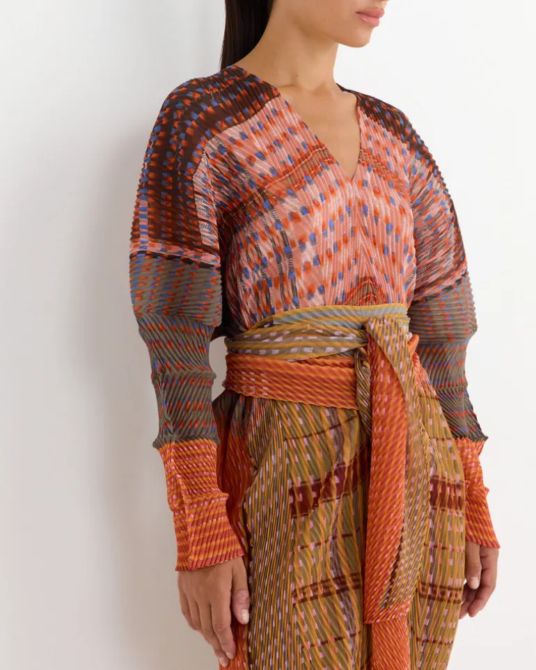 Sue Hand Pleated Kaftan in Elias