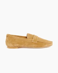 Suede Penny Loafer in Clove