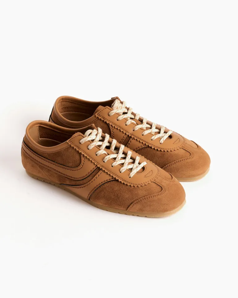 Suede Sneakers in Tan