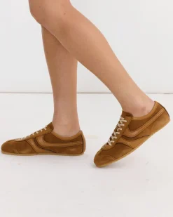 Suede Sneakers in Tan