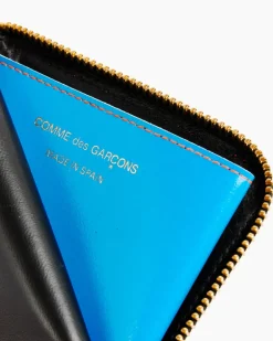 Super Fluo Half Zip Wallet in Green/Orange