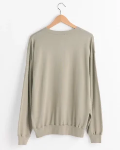Super High Gauge Sweat Pullover in Khaki Grey