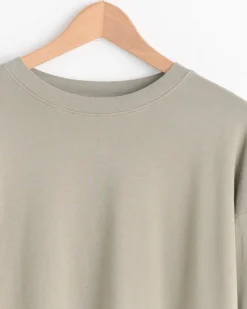 Super High Gauge Sweat Pullover in Khaki Grey