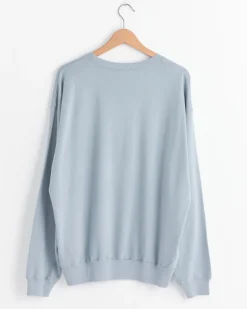 Super High Gauge Sweat Pullover in Blue Grey