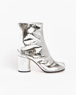 Tabi Ankle Boots in Silver