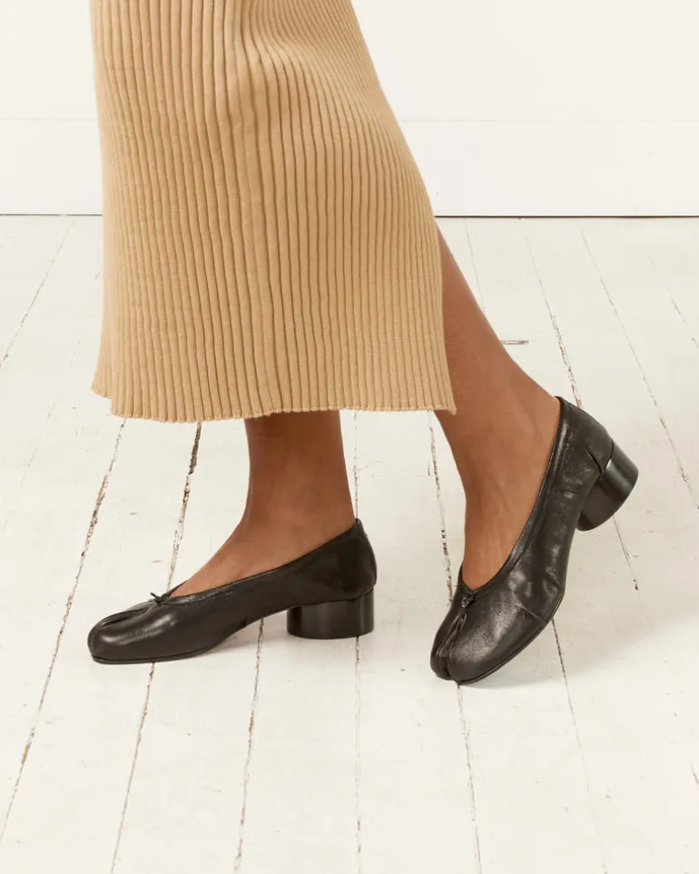 Tabi Ballerina Heels in Black