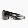 Tabi Ballerina in Crinkled Black