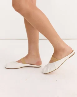 Tabi Ballerina Mule Elastic Band in White