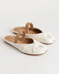 Tabi Ballerina Mule Elastic Band in White