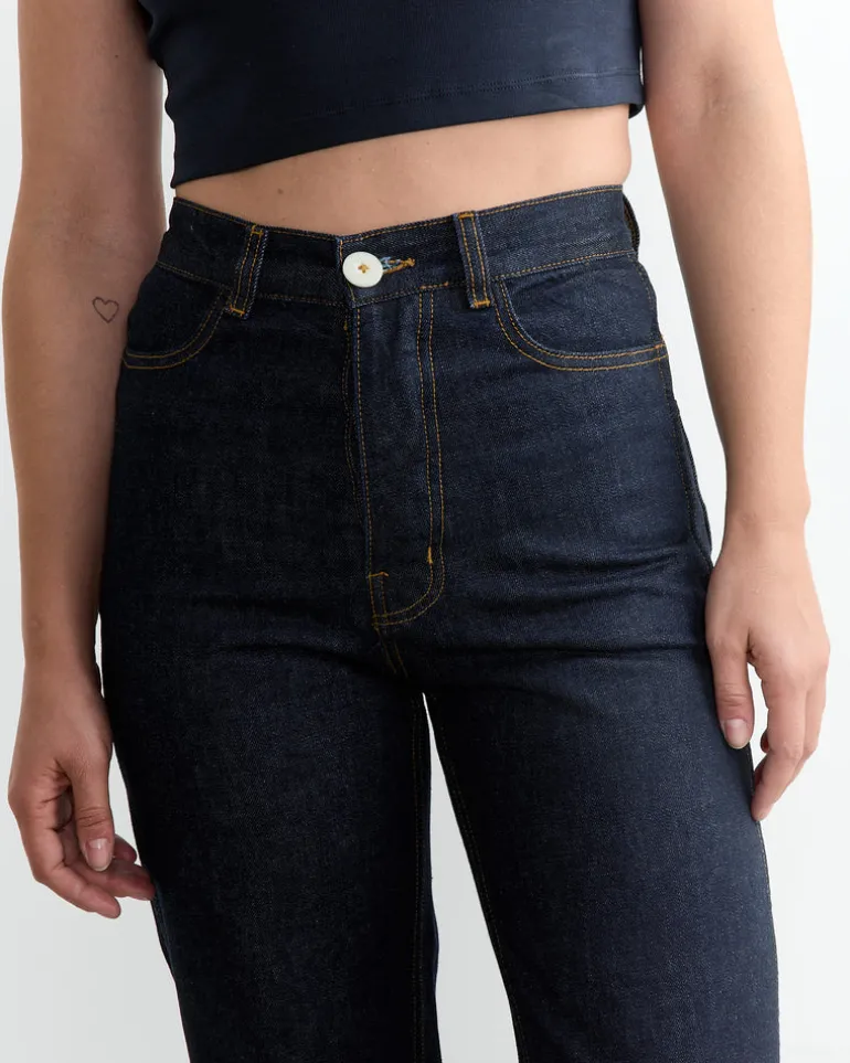 The 225 Gold Stitch in Dark Blue