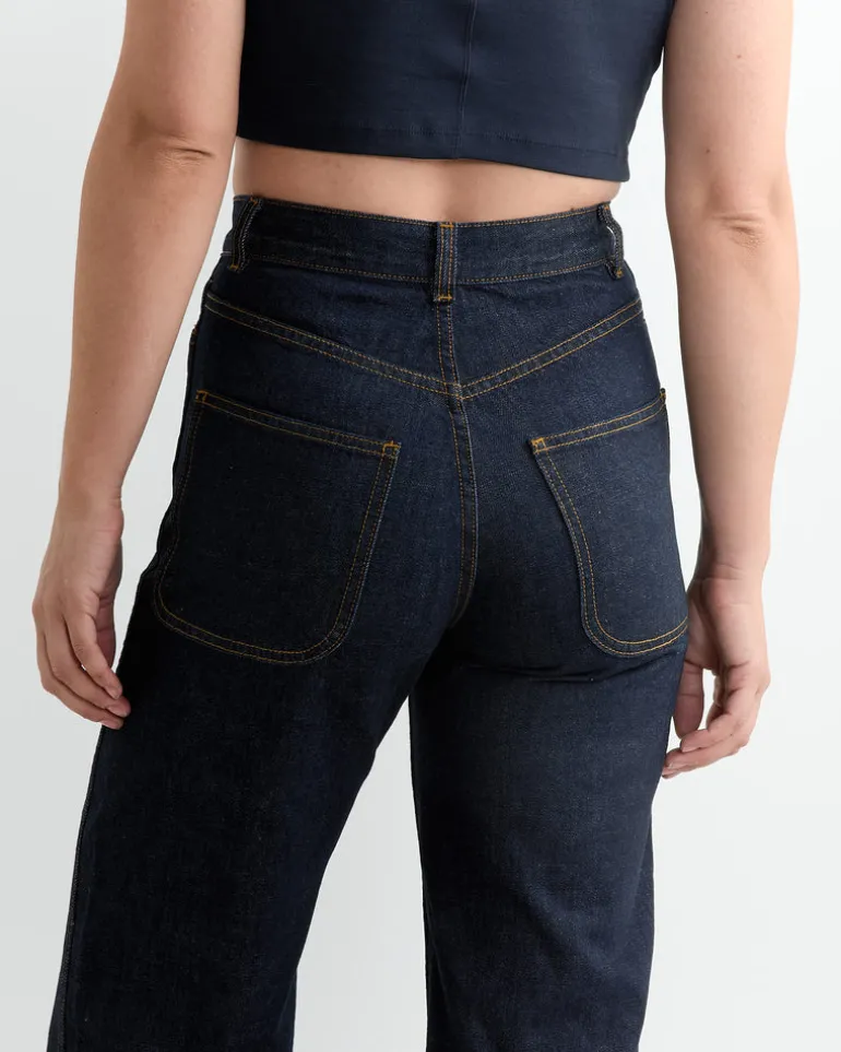 The 225 Gold Stitch in Dark Blue