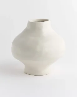The Alphabet Of A Forgotten Tongue Medium Vessel in Matte White