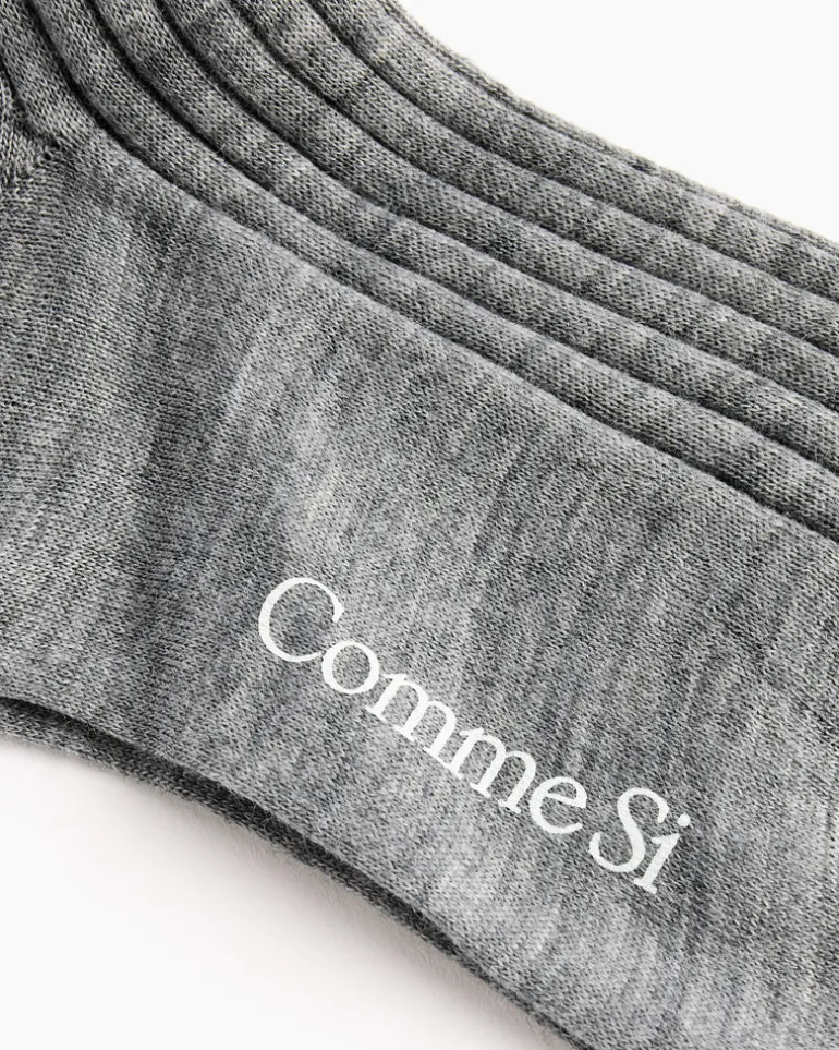 The Knee High Socks in Heather Grey