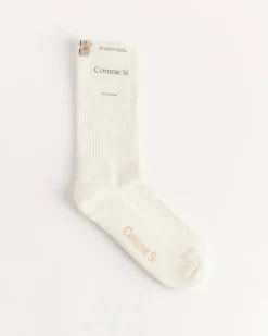 The Tube Cotton Socks in Off White