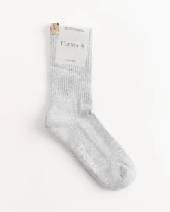 The Tube Cotton Socks in Heather Grey
