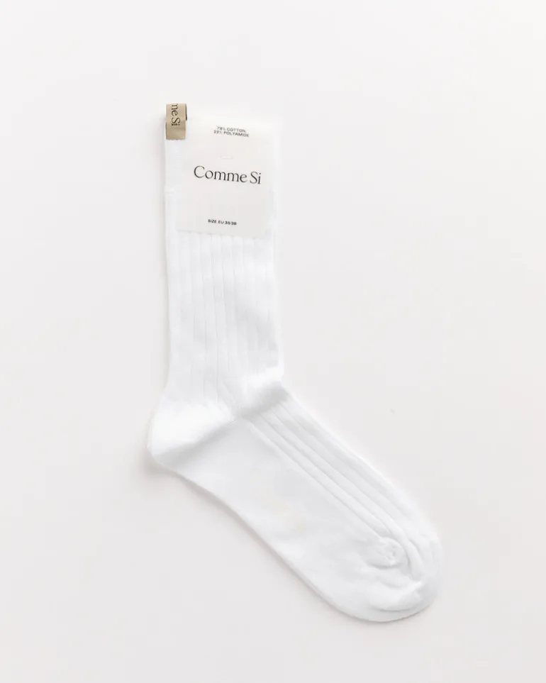 The Yves Socks in White