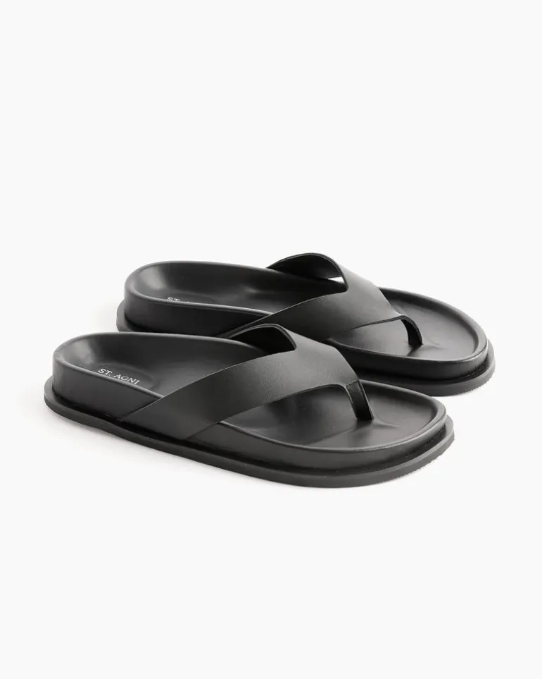 Thong Slide in Black