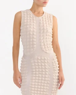 Tie Dress in Beige