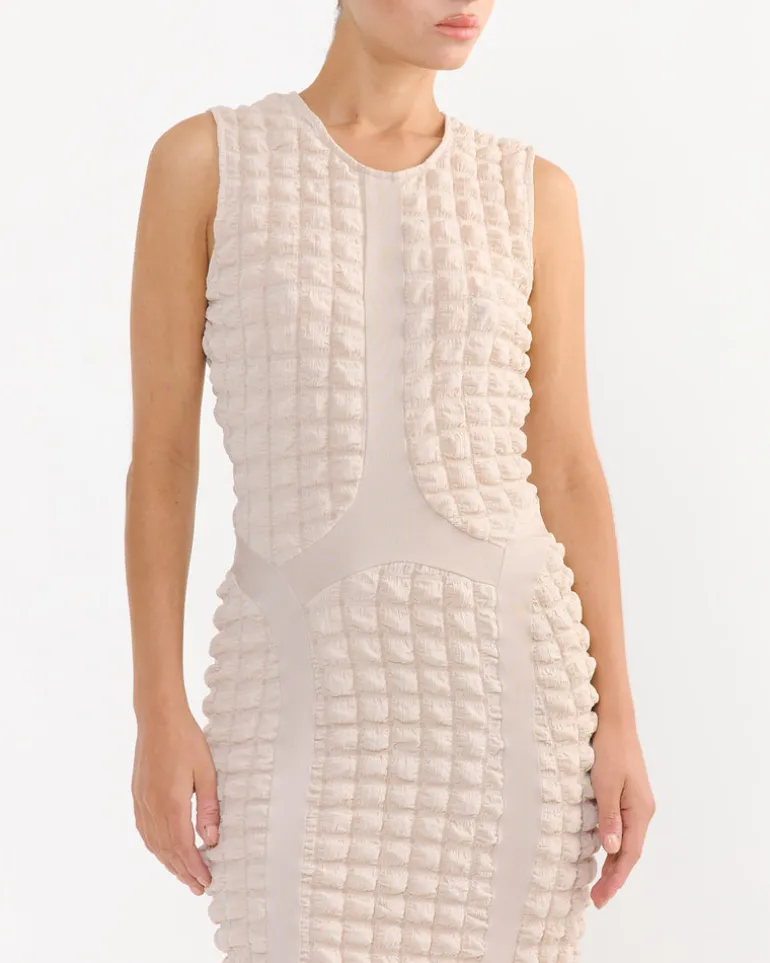 Tie Dress in Beige