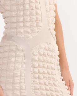 Tie Dress in Beige