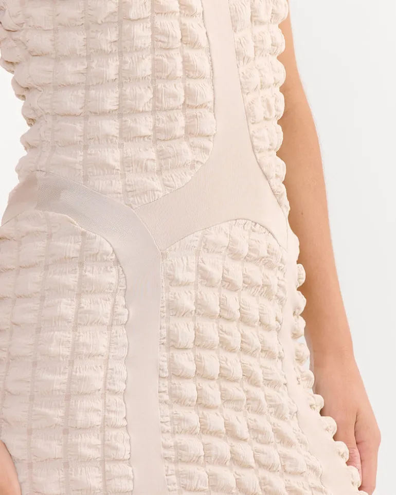 Tie Dress in Beige