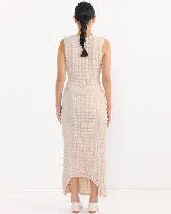 Tie Dress in Beige
