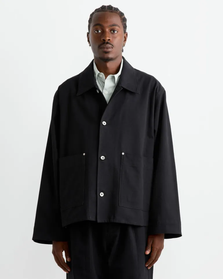 Totem Jacket in 11oz Overdyed Twill Black
