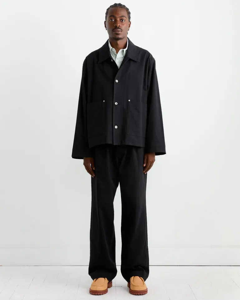 Totem Jacket in 11oz Overdyed Twill Black