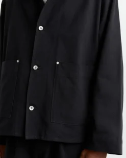 Totem Jacket in 11oz Overdyed Twill Black