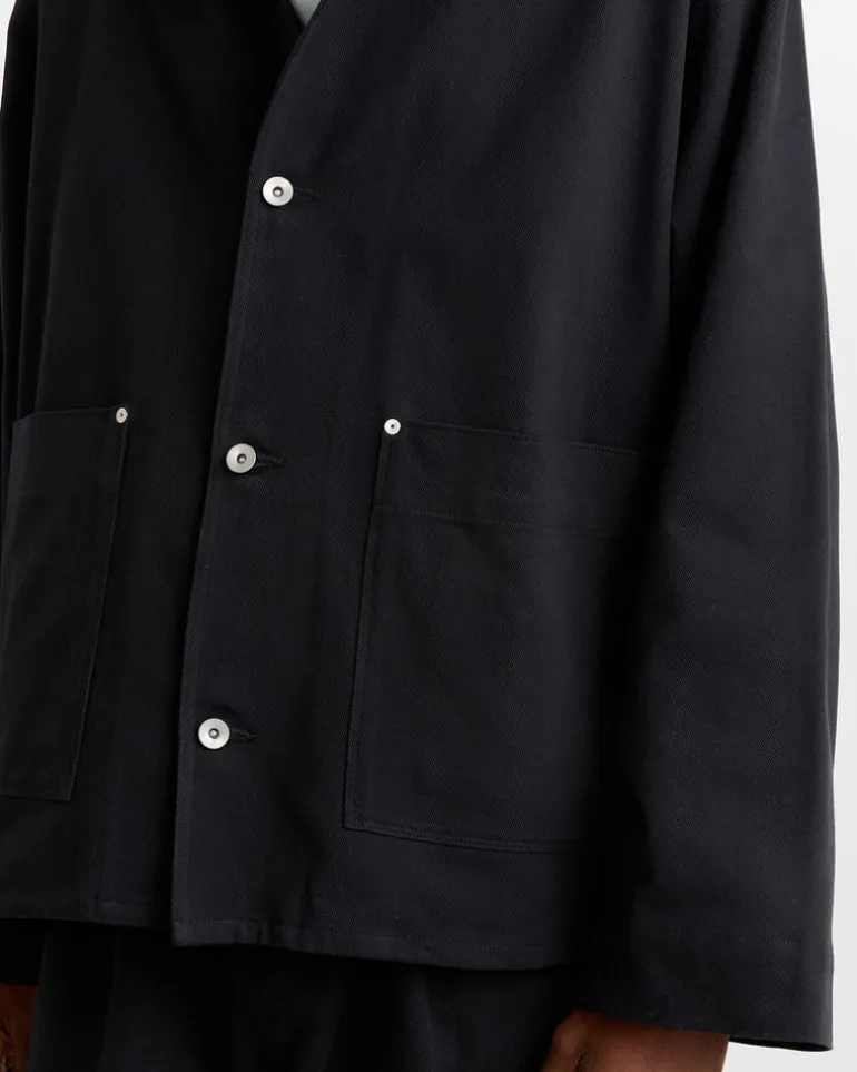 Totem Jacket in 11oz Overdyed Twill Black