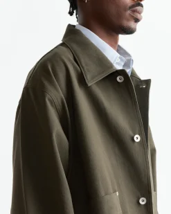 Totem Jacket in 11oz Overdyed Twill Olive