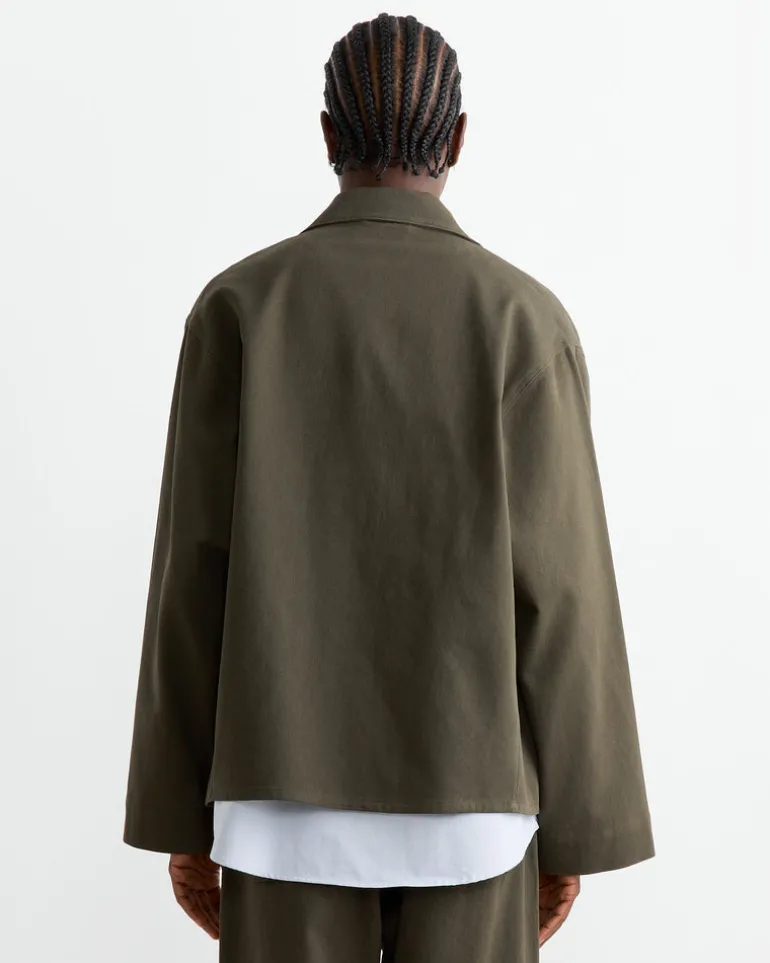 Totem Jacket in 11oz Overdyed Twill Olive