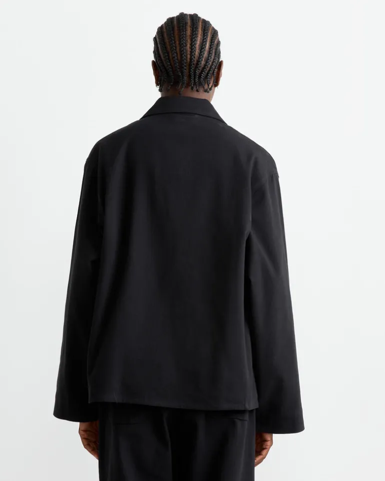 Totem Jacket in 11oz Overdyed Twill Black