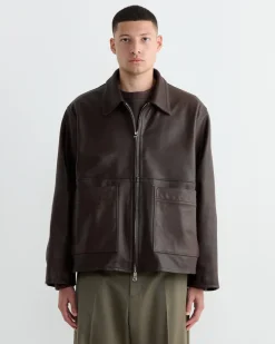 Totem Leather Jacket in Brown