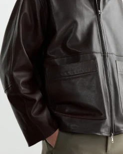 Totem Leather Jacket in Brown
