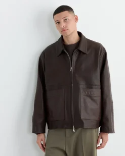 Totem Leather Jacket in Brown